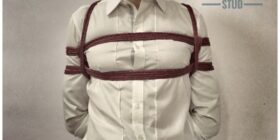 executive with 10 days worth of cum in red rope