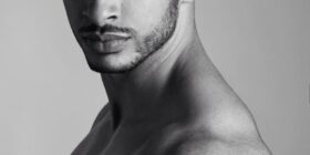 laith ashley in black and white