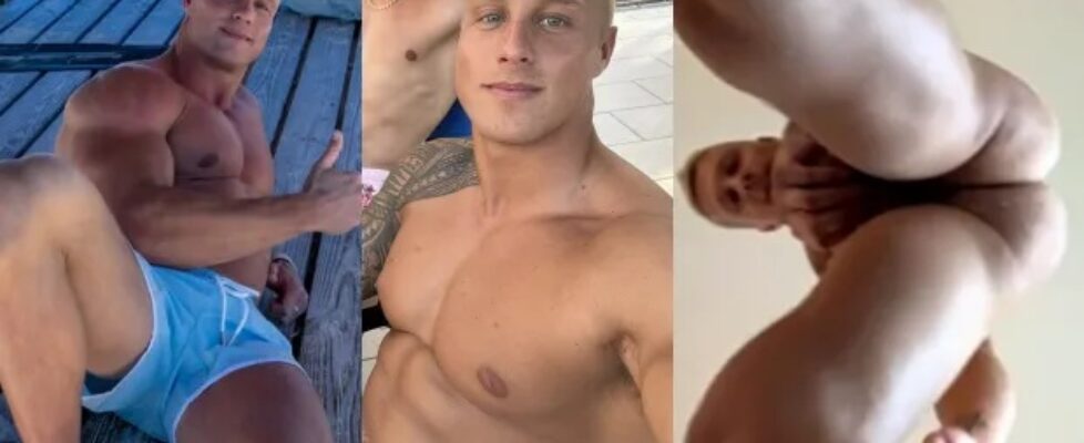 Trentw and friends show off this bodies to the vegas strip from the hotel window