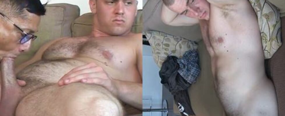 Beefy military guy fucks a hole