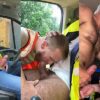 Truck driver gets his cock sucked in the cab