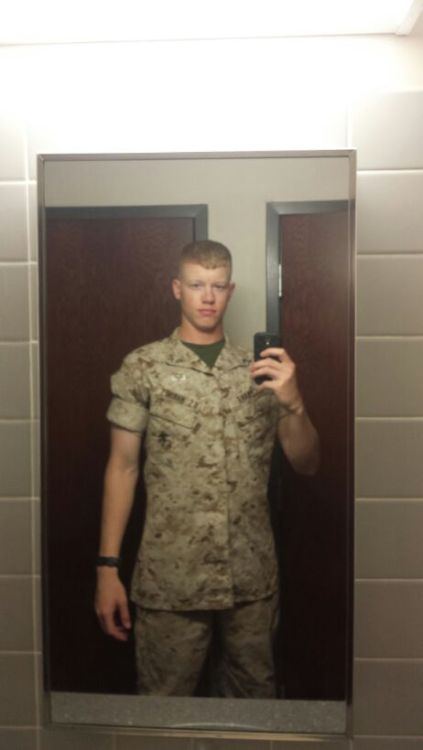 brandon is a sexy marine with a long cock and a