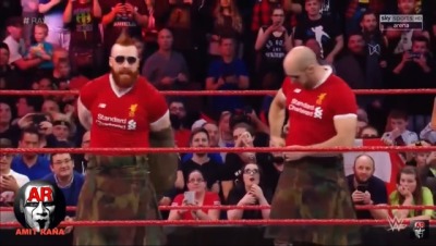 deidrelovessheamus sheamus and cesaro looking