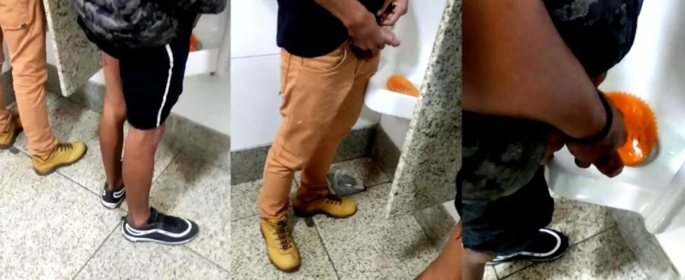 Checking out cocks at the public urinals