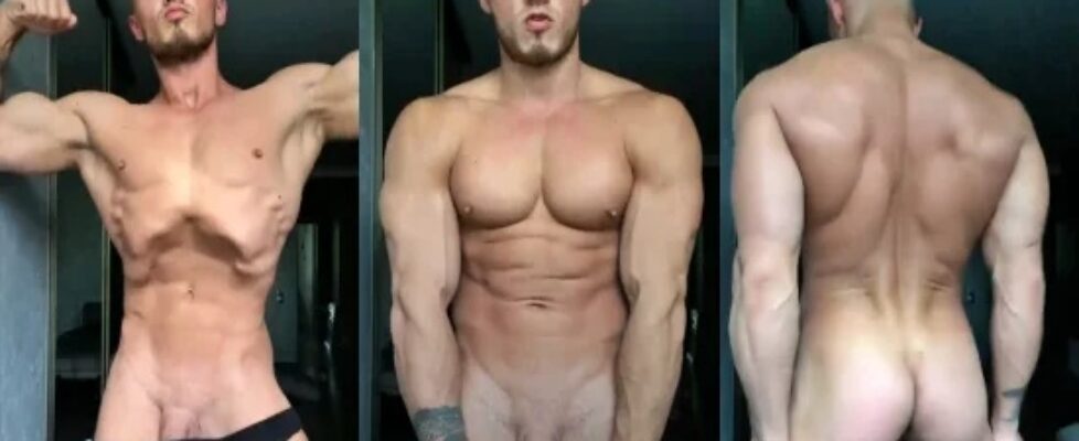 Dimantumash flexes and shows off his cock