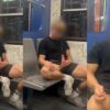 Fit guy shoots a load on the train