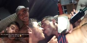 Guys get drunk and fool around