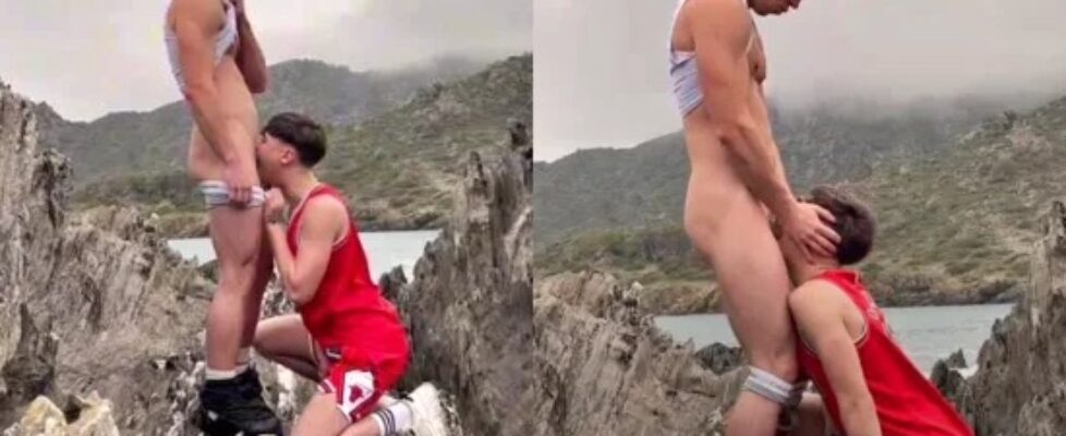 The occitan prince gets sucked by hugo algt on the rocks