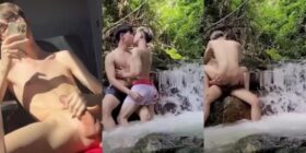 Twinks fuck at the waterfall