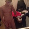 fit blonde chav gettin naked front of mirror