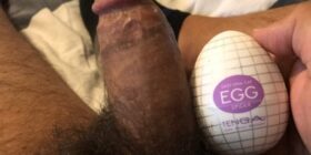 trying out a new toy tenga egg