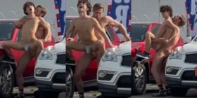 Dom king (king_media) fucking for all to see in the parking lot