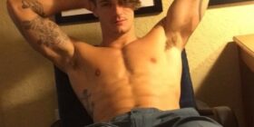 blond tattoed guy