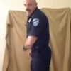 police officer stripping to his undies