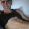 fit brazilian jock with fat uncut dick cums