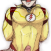wally west as the flash adding the cum was